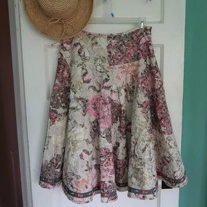 Oilily Circle Skirt with Bird Hem
